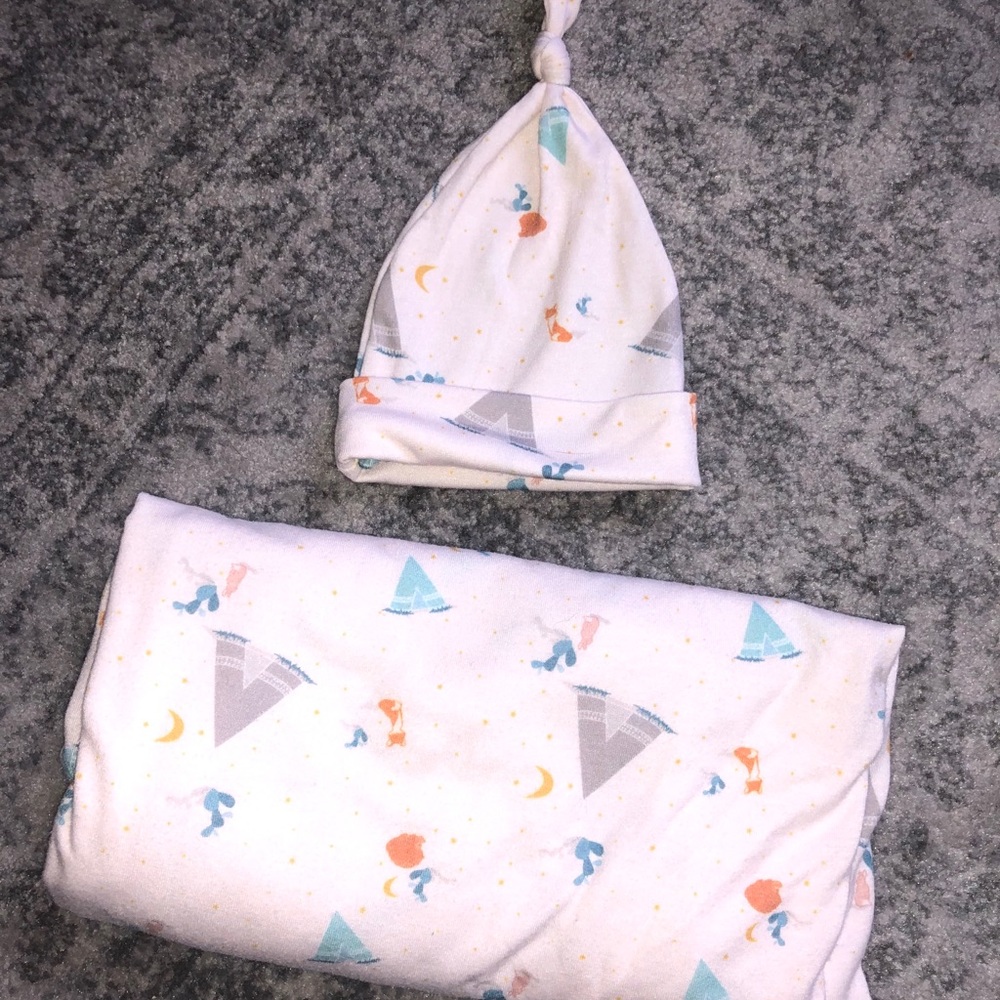 Swaddle & Hat Set Wonder Nation Copper Pearl Dupe